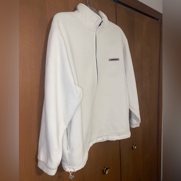 ESSENTIALS FEAR OF GOD fuzzy quarter zip jacket - Picture 2 of 4